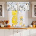 thumbnail image 2 of Thanksgiving Valances for Windows, 42 x 18in, Blue Leaf Berry Pumpkin Autumn Flower Rod Pocket Kitchen Valance Curtain Light Filtering Window Treatments for Living Room Bedroom, 1 Panel, 2 of 7
