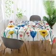 thumbnail image 3 of Yayeee Tablecloths 54" x 54" Rectangle Wrinkle Resistant Party Table Cover, Blue Wildflower Pattern, 3 of 8