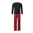 thumbnail image 3 of AceBaby Christmas Family Pajamas Matching Set Plaid Deer Print Holiday Loungewear Sleepwear PJs, 3 of 10