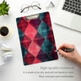 thumbnail image 3 of FORMRS Acrylic Clipboard with Low Profile Clip Standard A4 Letter Size, 12.5" x 9", Vibrant Green Tartan Pattern, 3 of 8