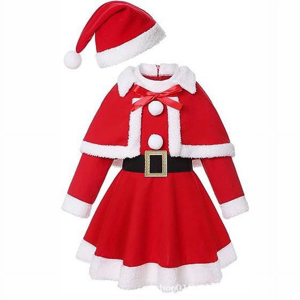Ropa navideña para niños, disfraz de fiesta navideña, ropa de actuación escénica para niños y niñas, decoración navideña, vestido pequeño.
