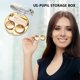 thumbnail image 3 of Caja para lentes de contacto, estuche para lentes de contacto, hecho de plástico, simple, elegante, portátil, reutilizable, accesorios ricos, para viajes, hogar (1 pieza, dorado) JM MX-0135131FYD, 3 of 4