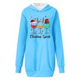 thumbnail image 1 of WEAIXIMIUNG Sweat-Shirt pour Femmes Veste Longue Décontractée Col Rond Poche Imprimé Flocon de Neige de Noël, 1 of 3