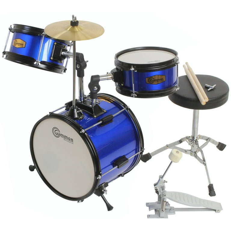 Gammon drum set blue junior kit with cymbal sticks hardware and stool deals
