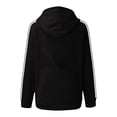 thumbnail image 3 of Gibobby Sudadera oversize mujer, Sudadera con capucha para mujer, con cierre completa, entallada, con capucha, ligera, elástica, activa(Negro,CH), 3 of 4