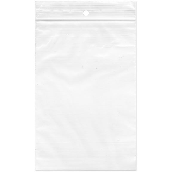 Plymor 4" x 6", 2 Mil with Hang-Hole Zipper Reclosable Plastic Bags