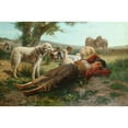 thumbnail image 2 of Carlo Ademollo 14x11 Black Ornate Wood Framed Double Matted Museum Art Print Titled: The Goatherder's Siesta (circa 1900), 2 of 5