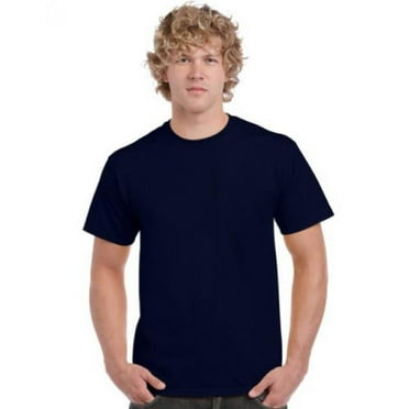 Gildan Men's Ultra Cotton Crewneck T-Shirt, Navy, XXXX-Large