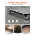 thumbnail image 4 of VEVOR Luggage Cart, 600 LBS Load Capacity, 3 Wheel Stainless Steel Bellman Cart, Valet Cart with Grey Carpeted Deck and Rubber Wheels, Ideal for Convention Centers, Hotels, Rental Properties, Silver, 4 of 9