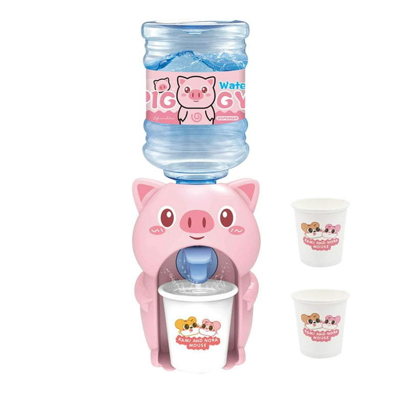 Keusn Mini Water Dispenser for Kids Cute Pig Water Machine Funny Water Toy for Kids, Size: One Size