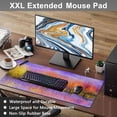 thumbnail image 3 of Mouse Pad, Large Colorful Autumn Trees Desk Mat, Extended Non-Slip Gaming Keyboard Mousepad Desk Pad, Thick Stitched Edges Waterproof Mouse Mat 31.5"x15.7" (Fall Nature Landscape Oil Painting), 3 of 6