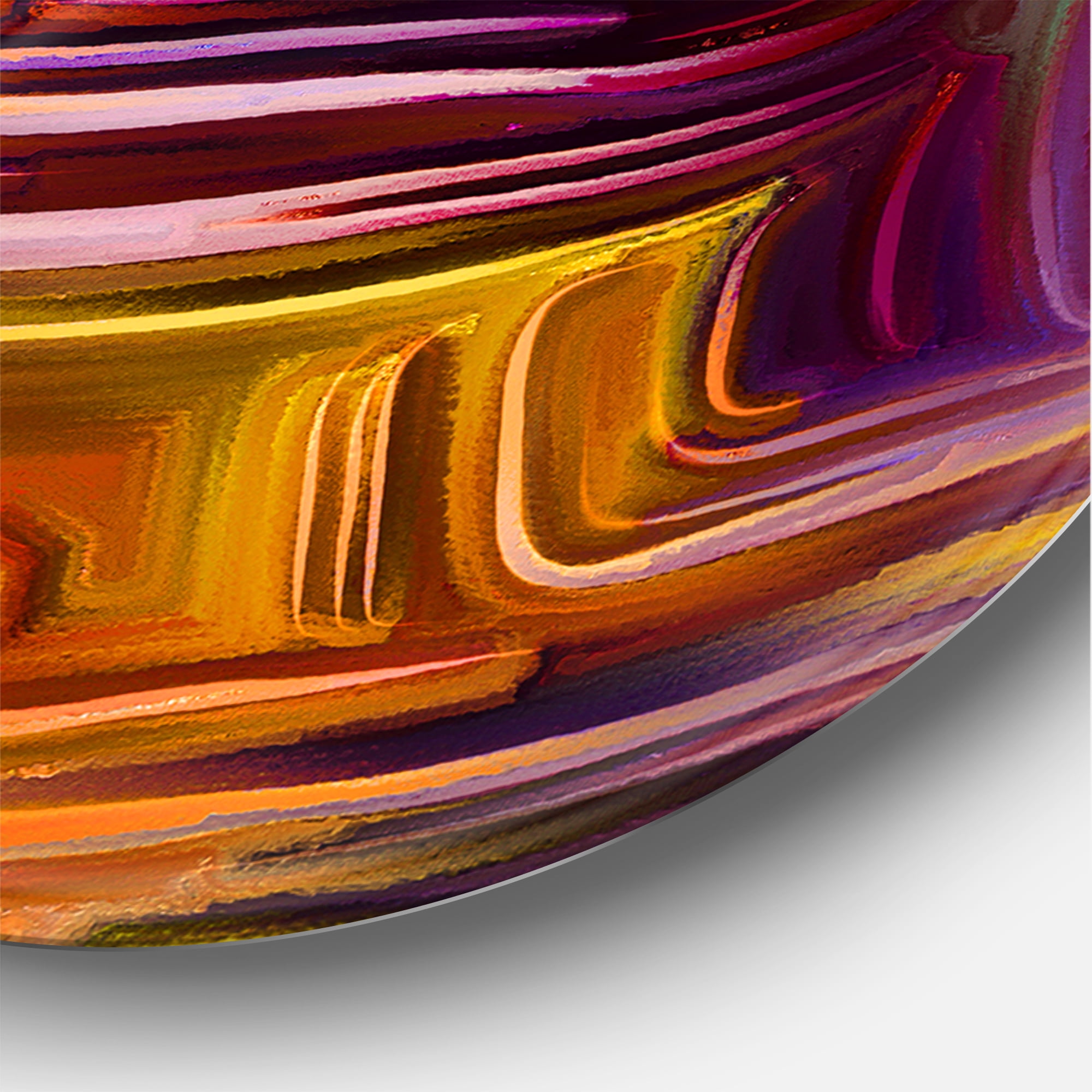 Designart 'Colour Spiral Fusion V' Modern Circle Metal Wall Art 23x23 - Disc of 23