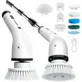 thumbnail image 1 of Shuxt Fregadora Giratoria Eléctrica para Limpieza Cepillos De Fregadora De Ducha Impermeables Ipx5 Inalámbricos con 9 Cabezales 1.5H Cepillo De Limpieza De Baño De Doble Velocidad con Mangos Extensibl, 1 of 1