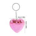thumbnail image 2 of Disco Ball Keychain Heart-Shaped Hanging Decoration Party Favors Pink Plastic Pvc Glass Iron 4Pcs, 2 of 4