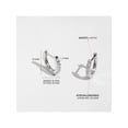 thumbnail image 5 of Small Multi CZ 9mm Kids Girls Earrings Hoop Safety Latch - Sterling Silver, 5 of 8