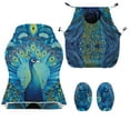thumbnail image 2 of Xoenoiee Blue Peacock Feather Print Gaming Chair Cover, Stretchable Office Computer Chair Cover Ergonomic Cat Proof Protector with Armrests, Comfy Executive Rolling Chairs for Home Office, 2 of 7