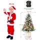 thumbnail image 2 of 3 ft pre-lit artificial christmas tree con 78 blanca leds, red berries, snow-flocked tips, deer lightbox, y pot base - easy installation para festive mesa decor, 2 of 8