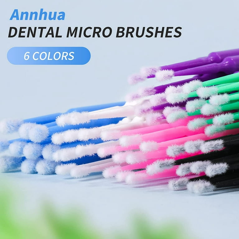 Disposable Micro Brush 400 Pcs Microbrush Dental Applicators Microfiber  Wands Micro Brush Swabs for Eyelash Extensions, Makeup Application and