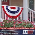thumbnail image 3 of Anley USA Pleated Fan Flag, 3x6 Ft American US Bunting Flags - United States Half Fan Banner (6 Pack), 3 of 6