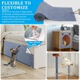 thumbnail image 4 of 2 alfombrillas para rascar para gatos de 78 x 15.7 pulgadas, alfombras autoadhesivas recortables, para escalada de gatos para muebles, sofá o pared, cubrir árbol de gato y almohadilla de repuesto para, 4 of 7