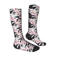 thumbnail image 4 of Lsque Orchids Flowers Printed Crew Socks Men's Women's LightWeight Thin Casual Calf Socks ,Knee High Socks,Cotton Socks, 4 of 9