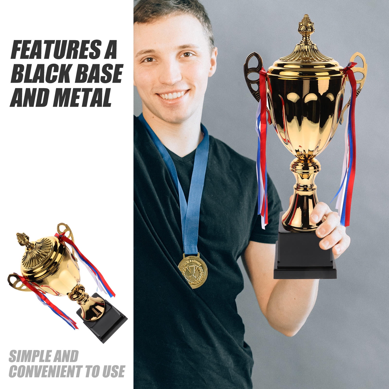 LOLIPPYY Metal Sports Award Trophy for Winners - 1 Piece Event Prize Medal for Athletic Achievement