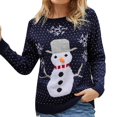 thumbnail image 2 of Suéter de Navidad para mujer NikouMX jersey de punto navideño redondo, 2 of 8