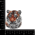 thumbnail image 3 of Bengal Tiger, Head/Face, Orange/White/Brown, Embroidered, Iron-on Patch, 3 of 3