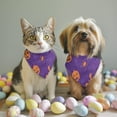 thumbnail image 2 of Dog Bandana 2 Pack,Purple Halloween Pumpkins Bats and Spiders Bandanas for Dogs,Cat Bandana,Small/ Large Dog Bandana 2 Size,Dog Bandanas Girl Boy, 2 of 5