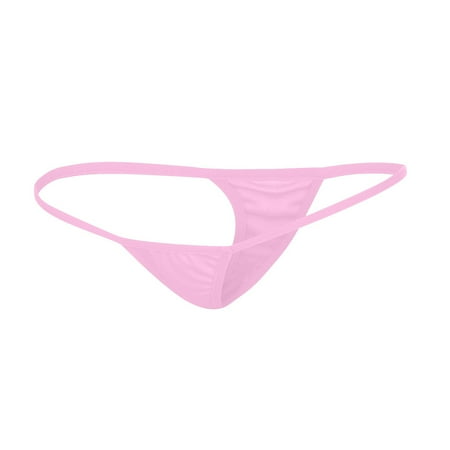 Gglogagt Women s Low Rise Back G-string Thong Panty Underwear Pink S
