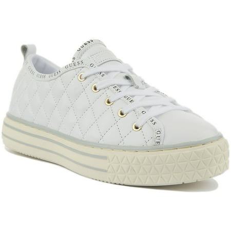 

Guess Peytin Women s Lace Up Syntetic 4G Peony Logo Sneakers In White Size 6.5