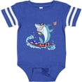 thumbnail image 3 of Inktastic Fourth of July Shark Surfing Boys or Girls Baby Bodysuit, 3 of 5