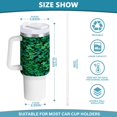 thumbnail image 3 of 40 Oz Car Handle Water Bottle Water Cup Water Bottle Water Jug Coffee Cup Travel Water Bottle Pretty Green Four-leaf Clover, 3 of 8