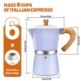 thumbnail image 2 of 6 Cup Aluminum Espresso Stovetop Moka Pot Express Coffee Maker Percolator Italian Classic Mocha Coffee Machine for Italian and Cuban Cafe Brewing for Home & Camping 300ml 10oz, 2 of 7
