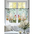 thumbnail image 5 of Sheer Curtain Panels Buuny Butt Voile Window Curtains Easter Eggs Spring Flowers Butterfly Window Treatments Ligh Filtering Privacy Curtain Drapes for Bedroom Living Room 2 Panel Set 45 Inch Length, 5 of 9