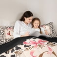 thumbnail image 5 of Catabedysis Cheetah Monogrammed Print 7-Piece King Bedding,Brown Letter C Design King Bed in a Bag,Black Reversible For Girls, 5 of 7