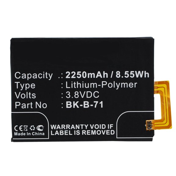 Batteries N Accessories BNA-WB-P3131 Cell Phone Battery - Li-Pol, 3.8V, 2250 mAh, Ultra High Capacity Battery - Replacement for BBK BK-B-71 Battery