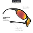 thumbnail image 2 of Xagger Wrap Around Sport Polarized Sunglasses for Men Women Running Driving Fishing TR90 Frame Glasses, 2 of 6