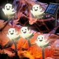 thumbnail image 4 of Sulaicai Halloween Pathway Lights Outdoor Decorations, 5 Pack Light-Up Ghost Garden Stake Lights, Waterproof Outdoor Lights for Garden Yard Lawn Party Driveway Halloween Decor, 4 of 7