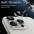 thumbnail image 4 of JETech Camera Lens Protector for iPhone 15 Pro 6.1-Inch and iPhone 15 Pro Max 6.7-Inch, 9H Tempered Glass Metal Individual Ring Cover, HD Clear, 3-Pack (White), 4 of 7