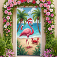 thumbnail image 6 of Colorful Design Christmas Flamingo Polyester Decorative Beach Banner for Holiday Party Indoor Decoration Event Celebration, 6 of 8