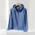 thumbnail image 6 of cllios Men's UPF 50+ Full Zip Up Sun Protection Hoodie Jacket Long Sleeve Lightweight UV Shirts for Men Hiking Fishing Outdoor Hooded Tops, 6 of 8