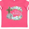 thumbnail image 4 of Inktastic Easter He Has Risen with Cross and Flowers Boys or Girls Toddler T-Shirt, 4 of 5