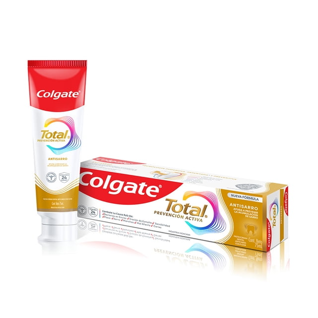 Pasta Dental Colgate Total Antisarro Anticaries con Flúor Prevención Activa 75 ml