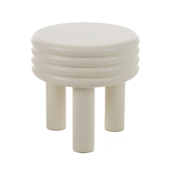 Modrest Townley - Contemporary White Round End Table