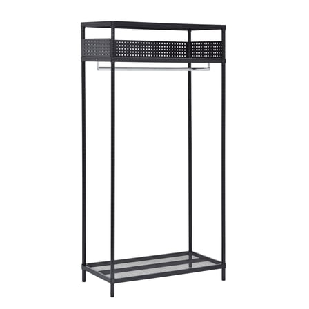 Wire Mesh Garment Rack with Ledge