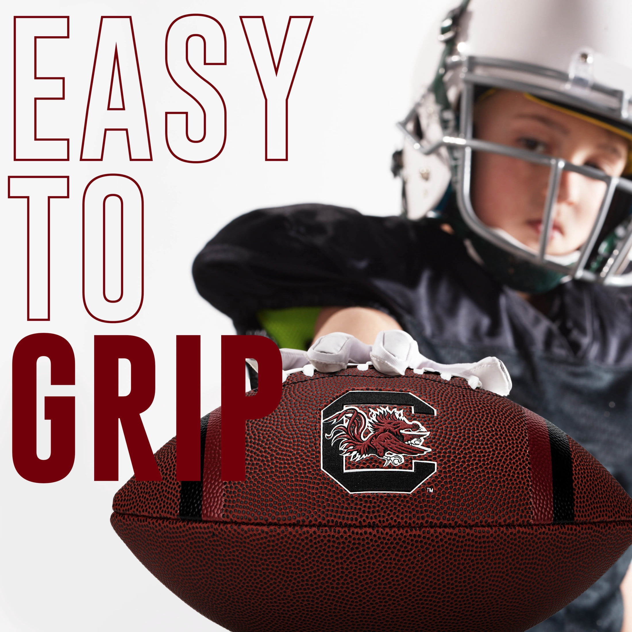 Franklin Sports South Carolina Gamecocks Kids NCAA Youth Football - Official College Team Junior Footballs with Team Logos for Kids - Kids Junior Size PVC Football - Backyard + Tailgate Ball - 8.5"