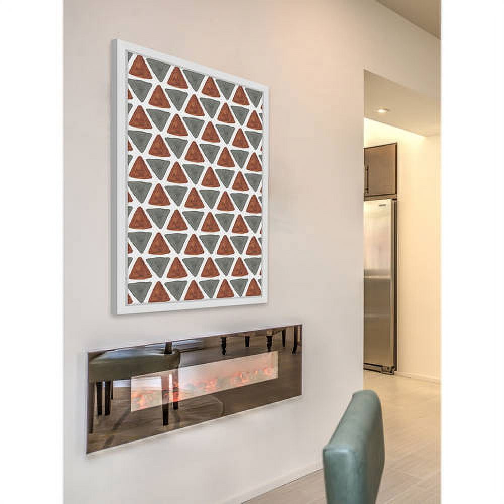 "Layered Triangles" Framed Painting Print
