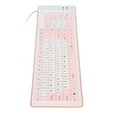 thumbnail image 1 of Foldable Silicone Wired Silent Keyboard,103-key Portable Soft Rubber Lightweight Waterproof USB Rollup Keyboard for Laptop PC Computer Travel Office Home, 1 of 7