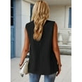 thumbnail image 6 of Women'S Summer Sleeveless Vest Tops Fashion Casual Work Office with Pockets Black S, 6 of 7